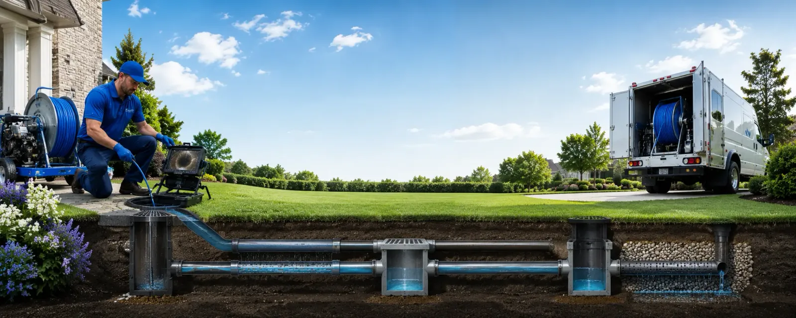 Outdoor drain cleaning information for Mount Airy, LA